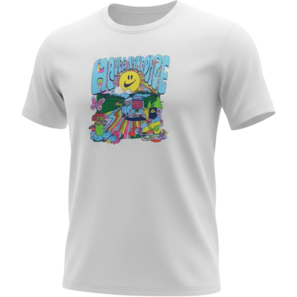 Nike Have A Nike Daze Graphic T-Shirt White Youth XL Smiley Face Psychedelic